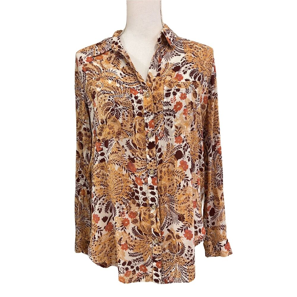 Anthropologie Pilcro Romy Button-Up Shirt Size S